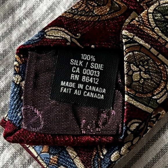 Christian Dior Vintage Royal Red Neck Tie 100% Silk - Picture 7 of 7